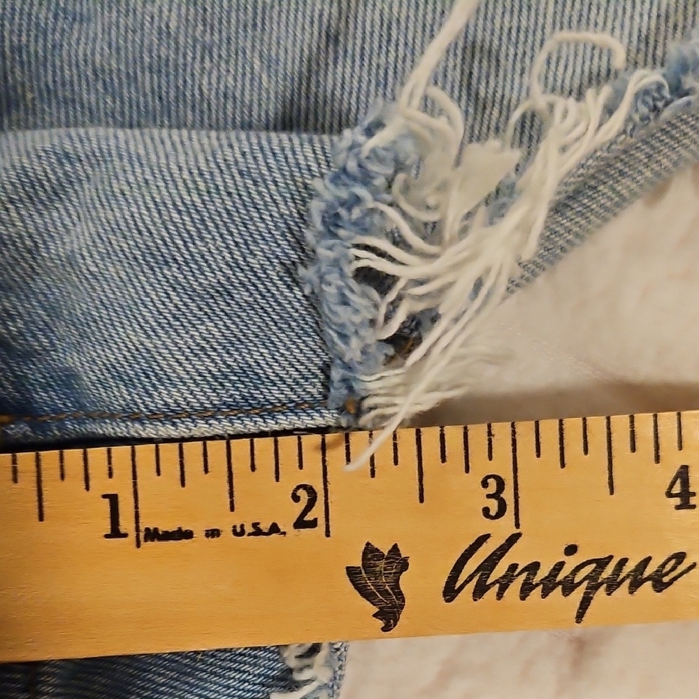Madewell Relaxed Denim Shorts- 4 Button Fly- Distressed- Size 26 - Picture 5 of 8